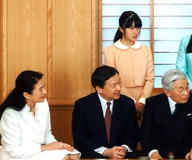 Princess Aiko pictured top left is not eligible to ascend to the throne in Japan.