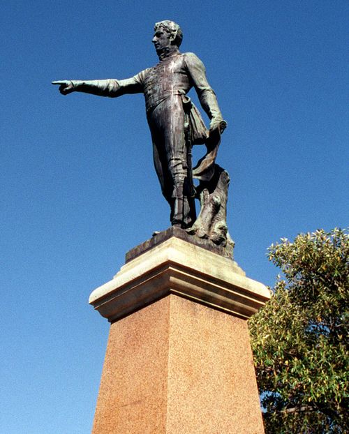 The Colonial William Light statue has been vandalised twice. 