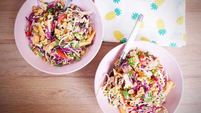 Crunchy, pantry staple two-minute noodle salad