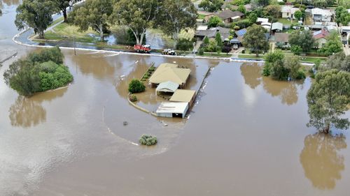Aerial pic from drone of McKenzie street Echuca.