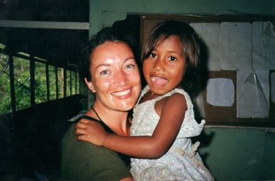Tamara Sloper Harding volunteered her time to help mothers and children during her deployment in 1999.