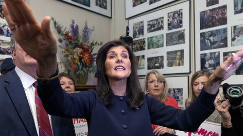 Nikki Haley criticised Donald Trump after he lavished praise on Hezbollah.