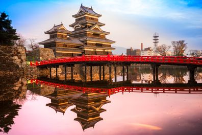 Matsumoto Castle in Autumn, Nagano prefecture,  Japan.