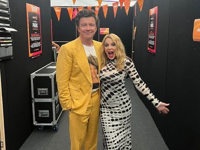 Rick Astley and Kylie Minogue