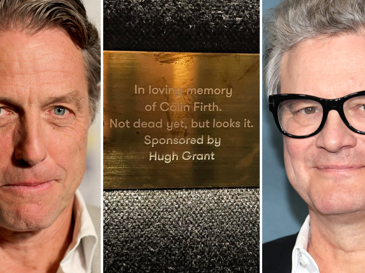 Hugh Grant dedicates plaque to rival Colin Firth: &lsquo;Not dead yet 