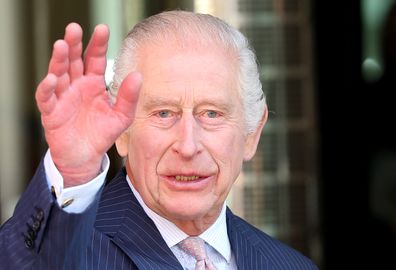 King Charles III arrives at the University College Hospital Macmillan Cancer Centre on April 30, 2024 in London