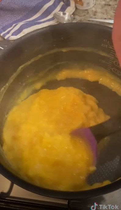 Chef Robbie Bell creamy scrambled eggs constant stirring