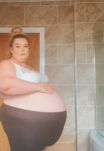 Charlotte Graves huge baby bump posted to TikTok