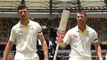 David Warner and Cameron Bancroft after winning the first Ashes Test