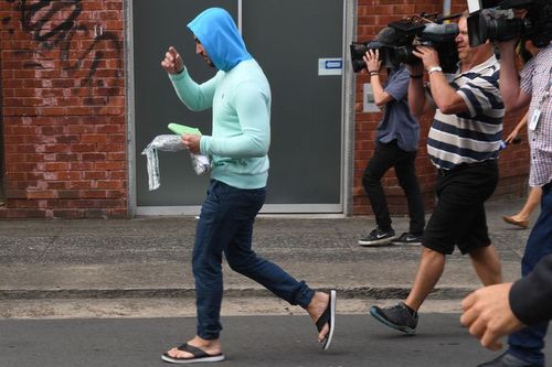  Salim Mehajer was pursued down the street by the media as he left Burwood Local Court after being granted bail on Monday this week. (AAP)