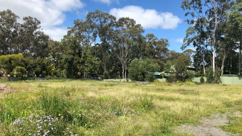 The site on which Melissa Bloomfield's unit was built, pictured in September 2020 just before construction began.