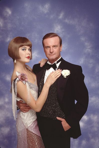 Peter Allen and Colleen Dunn in the Broadway Musical 'Legs Diamond' in September 1988.