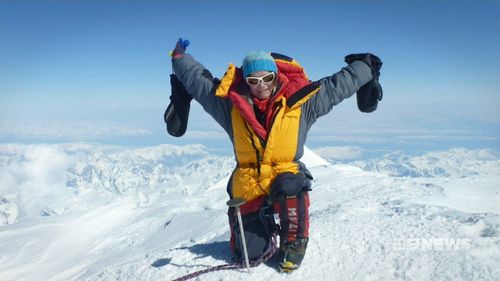 Katie Sarah successfully summitted Mount Sidley in Antarctica on January 14. (9NEWS)