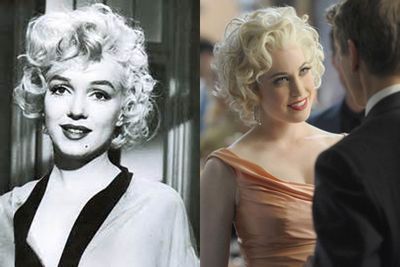 Left: Marilyn Monroe / Right: Charlotte Sullivan