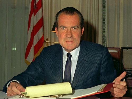 Former US President Richard Nixon.