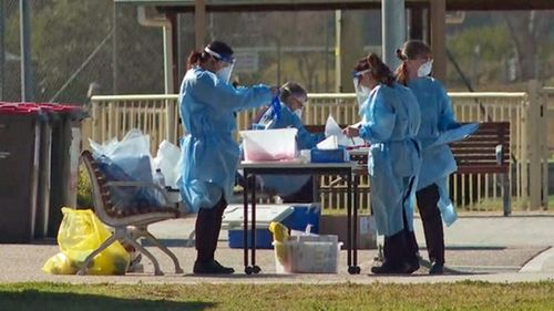 Testing centre at NSW hotspot region Bateman's Bay.