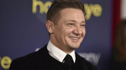 Jeremy Renner attends the LA premiere of Hawkeye at the El Capitan Theater in November 2021.