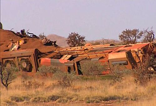 Derailed BHP train (Nine)