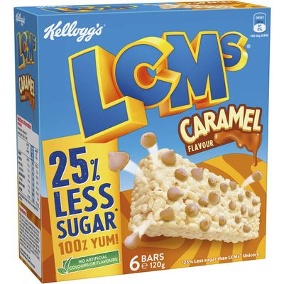 Kellogg's LCM's 25% Less Sugar Caramel Snack Bars 6 Pack