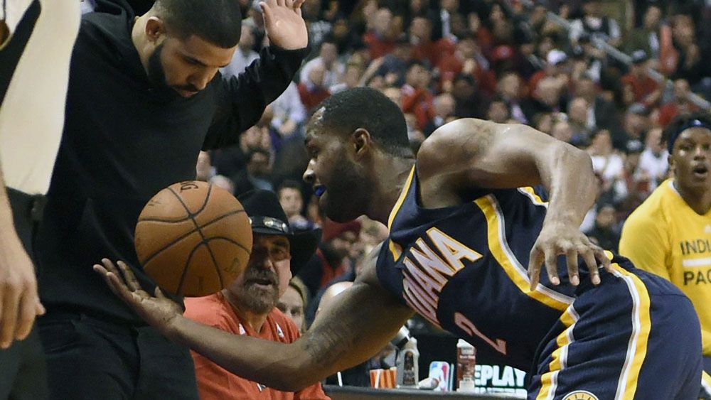 Raptors fan Drake took great delight in Indiana's demise. (AAP)