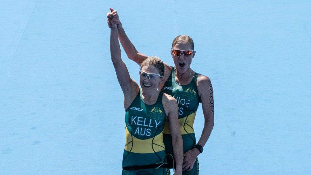Katie Kelly and Michellie Jones added to Australia’s gold medal tally.(AFP)