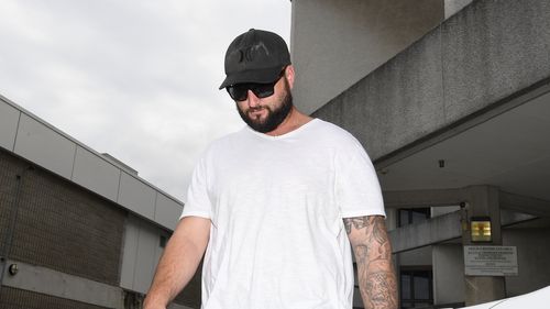 Accused Ryan Hallifax leaves Beenleigh Magistrates Court today. (AAP)