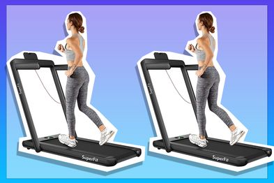 9PR: Costway Folding Walking Pad Treadmill, 2-In-1 Walking & Running Exercise Treadmill