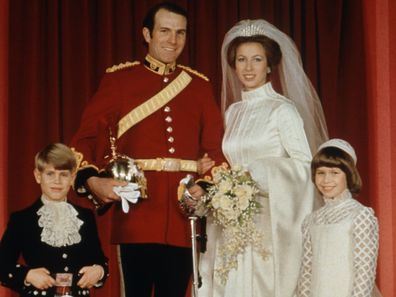 Princess Anne and Mark Phillips 1973 wedding