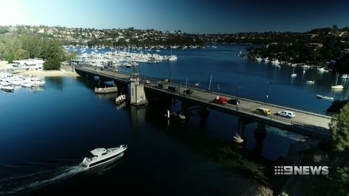 The Spit Bridge opens five times a day - stopping traffic. But in three years time, work will begin on a tunnel underneath. Picture: 9NEWS