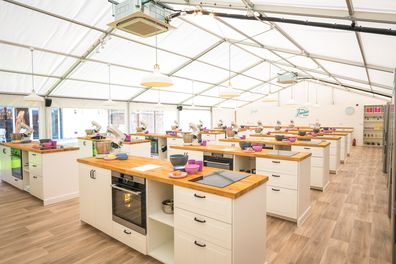 The Big London Bake East features a tent that looks like you're on the set of The Great British Bake Off
