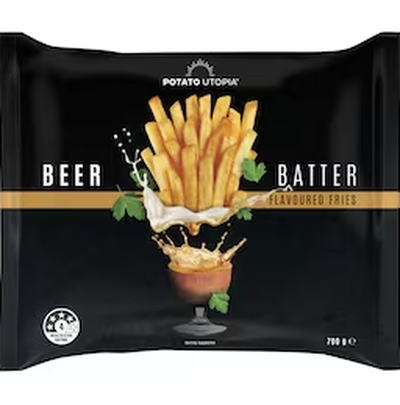 Potato Utopia Beer Battered Flavoured Fries - 178 kcal