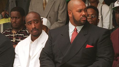 Rapper Tupac Shakur and Death Row Records chairman Suge Knight.