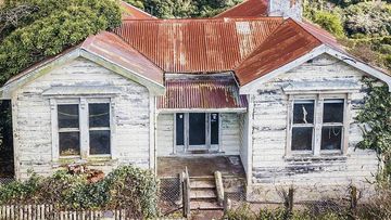 The derelict house at 78 Creswick Terrace, Northland, Wellington, New Zealand.