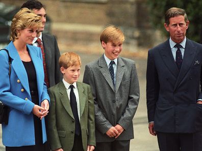 Princess DIana, Prince Charles and their sons William and Harry in 1995.