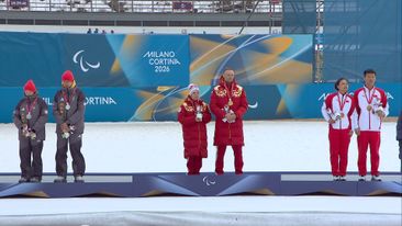 Germans turn backs on Russians on podium