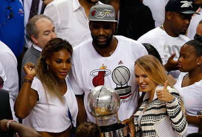 The pair had watched the Heat secure a place in NBA playoffs the day before.