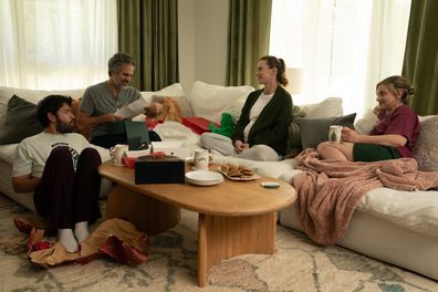 Cooper Raiff, Mark Ruffalo, Betty Gilpin and Lili Reinhart in Hal & Harper on Stan