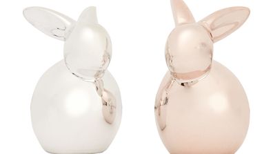 <a href="http://www.kmart.com.au/product/metallic-look-bunny---assorted/1278311" target="_blank">Kmart Metallic-Look Bunny, $2.</a>