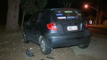 Police smashed the window to remove a 61-year-old from the Hyundai. 