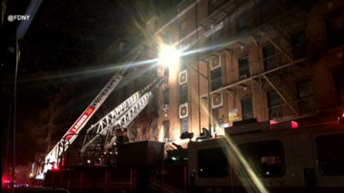 Firefighters at the scene of the blaze. (FDNY)