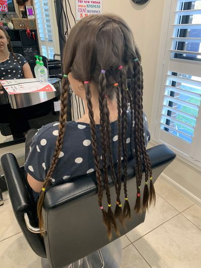 She recently donated her hair to help raise money for cancer research.