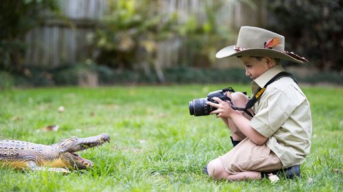 Gabriel Cipriano tries his hand at some crocodile photography. (AAP)