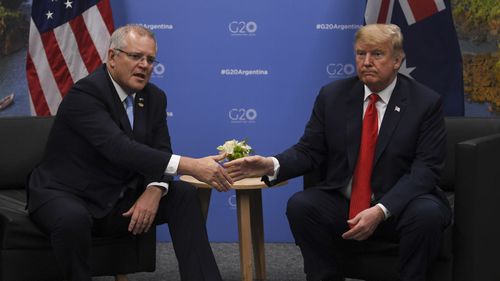 Scott Morrison will call for an end to the US-China trade war.