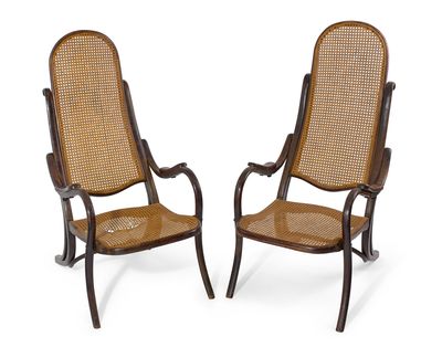 <strong>A pair of early 20th century Bentwood cane seated
folding armchairs used in the film <em>The
Water Diviner</em></strong>