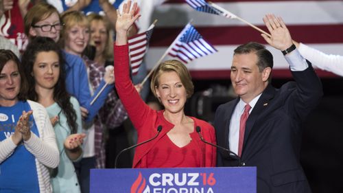 White House hopeful Ted Cruz names Carly Fiorina as running mate