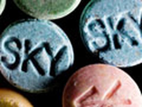 Stock image of MDMA tablets