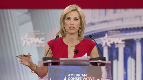 Laura Ingraham of Fox News speaks at the Conservative Political Action Conference in February 2018. (PA)