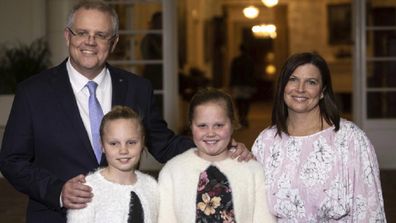 Jenny and Scott Morrison with their daughters