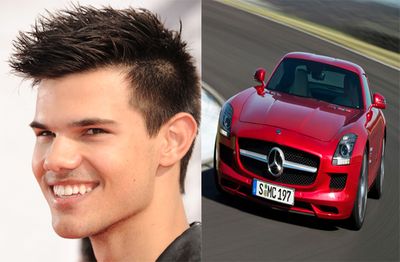 Taylor Lautner spent US$200 000 on one of the hhhhottest cars on the market - a silver 2012 Mercedes SLS AMG.