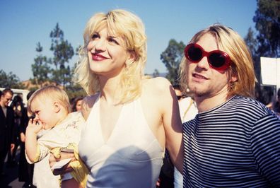 Frances Bean, Courtney Love and Kurt Cobain